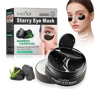 Under Eye Patches, Collagen Under Eye Mask, Dark Circles Under Eye Treatment, Puffy Eyes Bags Under Eyes Removal, Anti-Aging, Reduce Wrinkle, Skincare, Hydrating - 30 Pairs (Bamboo Charcoal)