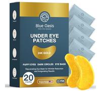 Under Eye Patches for Puffy Eyes and Dark Circles - 24k Gold Under Eye Mask Patches for Puffiness, Beauty & Personal Care Products - Under Eye Masks 20 Pairs Gold Under Eye Patches for Puffy Eyes