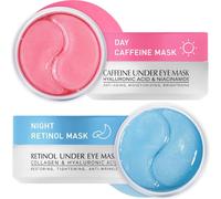 Under Eye Patches Kit: 120 Pcs Retinol & Caffieine Gel Eye Mask for Dark Circles, Puffiness and Wrinkles - Day & Night Skin Treatment Pads with Niacinamide, Collagen & Hyaluronic Acid (2 Pack)