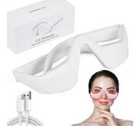 Under-Eye Red Light Therapy Device, Infrared Red Light Therapy Mask, Microcurrent Eye Massager Red Light Eye Mask for Reduce Dark Circles Puffiness Wrinkles, Bag Remove