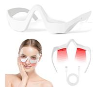 Under Eye Red Light Therapy Device, Red Light Therapy Glasses, 2 Modes Microcurrent Eye Massager for Relieve Eye Bags, Reduce Dark Circles and Puffiness