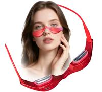 Under Eye Red Light Therapy Massager, Red Light Therapy Eyelift Device with Microcurrent, Under Eyes Glasses Treatment Eye Bags Dark Circles Puffiness Wrinkles Fine Lines
