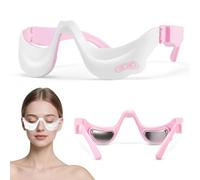 Under Eye Red Light Therapys Massager,EMS Microcurrent Eye Protector,Micro-Current 3D Vibration Eye Massager for Reduce Dark Circles Puffiness Wrinkles Relax Eye(White)