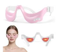 Under Eye Red Light Therapys Massager,EMS Microcurrent Eye Protector,Micro-Current 3D Vibration Eye Massager for Reduce Dark Circles Puffiness Wrinkles Relax Eye(Pink)