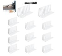 Under Furniture Blocker, Cat Toy Stopper, Bed Barrier, Easy Install Fit, Lightweight PP Build, Home Bedroom Playroom Use, 37x12x16.5cm/14.57x4.72x6.5 inches, 12 Pieces