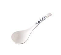 Under-glaze color ceramic perforated tableware creative home-big spoon-blue networking