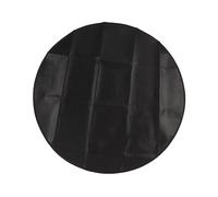 Under Grill Mat Fireproof Double Sided Portable Round Barbecue Floor Pad for Fire Pit Smoker 36 Inch Black