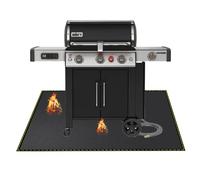 Under Grill Mat for Outdoor Grill Deck Patio Protector,48''x30'' Large Silicone Fireproof Waterproof Oil-proof Fire Pit Mat BBQ Floor Matt Pad