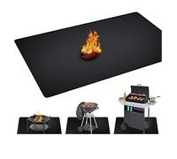 Under Grill Mats for Outdoor Grill, Double-Sided Fireproof Deck and Patio Protector Mat, Waterproof Oil-Proof BBQ Floor Pad Indoor Fire Pit Fireplace Mat, 229 * 122cm(165 * 101.6cm)