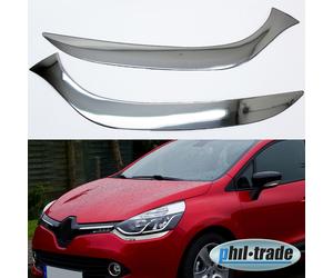 Under Headlight Trims Fits Renault Clio IV | 2012 Onwards | Stainless Steel