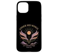 Under His Wings Psalm 91:4 Faith Graphic Design Case for iPhone 15 Plus