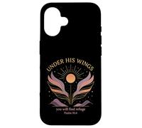 Under His Wings Psalm 91:4 Faith Graphic Design Case for iPhone 16