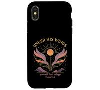 Under His Wings Psalm 91:4 Faith Graphic Design Case for iPhone X/XS