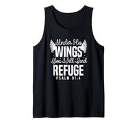 Under His Wings You Will Find Refuge Psalm 91:4 Art Tank Top