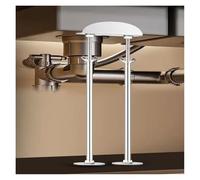 Under-Mount Sink Support Brackets, Stainless Steel Kitchen & Bathroom Sink Legs, Adjustable Height 23.2"-27.2", Heavy-Duty Sink Support Posts for Durable Installation