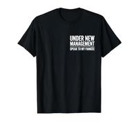 Under New Management Speak to My Fiancée Value Graphic T-Shirt, Men, Black, XL