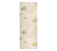 under Ocean Animal Jellyfish Fish Light Colorful thin yoga mat for men printed, non slip, hot yoga towel mat with bag for carrying tapete para ejercicio 71x26 inches