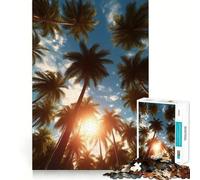 Under Palm Trees 1000 Piece Jigsaws Creative Skill Toy Tight Lock No Loose Pieces Bonding Activity for Loved Ones (38x52cm)