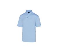 Under Par Men's All Over Link Print Moisture Wicking Golf Polo Shirt in Aqua | Size: Medium Under Par Aqua M
