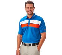 Under Par Men's Contrast Cut n Sew Panel Polo Shirt in Blue | Size: Small Under Par Blue S