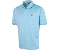 Under Par Men's Printed Golf Pro Quality Polo Shirt, 2311-Sky Blue, M