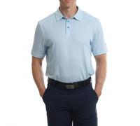 Under Par Men's Golf Polo Breathable Moisture Wicking Quick Dry Stretch Short Sleeve All Over Link Print Golf Polo Shirt, 2388 - Aqua, XXL