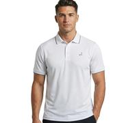 Under Par Men's Printed Golf Pro Quality Polo Shirt, 2311-White, M