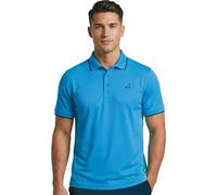Under Par Men's Golf Polo Shirt with Stretch Breathable Fabric UV Protection Moisture Wicking Gym Workout Quick-Dry Short Sleeve Sports T-Shirt for Men Adults Running and Work (Turquoise, M)