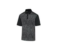 Under Par Men's Printed Golf Pro Quality Polo Shirt, 2389-Black, M