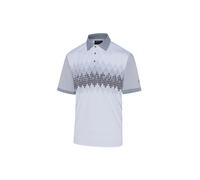 Under Par Men's Printed Golf Pro Quality Polo Shirt, 2392-Grey, L