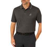 Under Par Men's UV Protection Stretch Waffle Knit Golf Polo Shirt in Charcoal | Size: Small Under Par Charcoal S