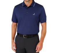 Under Par Men's UV Protection Stretch Waffle Knit Golf Polo Shirt in Navy | Size: Medium Under Par Navy M
