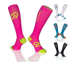 Under Pressure Sport Compression Socks Ultra Light (Strong Compression: 20-22 mmHg) Highest Quality Made in Germany, Slate, 43-46