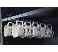 Under Shelf Mug Cup Rack Metal Chrome Storage Holder