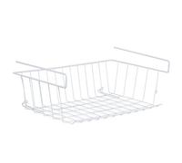 Under Shelf Storage Baskets with Open Front, Versatile Shelf Basket Under Desk Hanging Wire Basket Organiser for Kitchen Shelves, Pantry, Office Desk and Cabinets | White