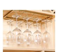 Under Shelf Wine Glass Holder Rack Metal Stemware for Kitchen & Home Bar Wall-Mounted Storage Solution (White 60cm x 22.5cm / 23.6in x 8.8in)