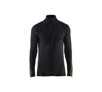 Under shirt with zipped collar Blaklader Noir L