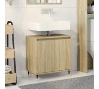 vidaXL Bathroom Cabinet Storage Cabinet Vanity Unit Sonoma Oak Engineered Wood