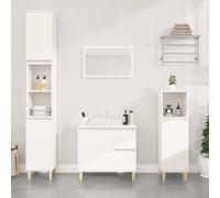 Vidaxl Bathroom Cabinet White 65X33X60 Cm Engineered Wood, White