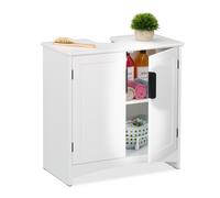 Relaxdays White Under Sink Cabinet with Doors