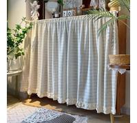 Under-Sink Kitchen Curtains for Cabinets Short Farmhouse Drapes 100x150cm/39.4x59in Laundry Shelf Cover Stylish Home Decor Privacy Tulle Blinds