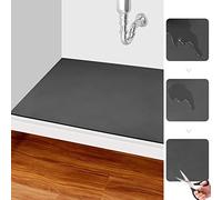 Under Sink Mat for Kitchen Super Absorbent, Quick Dry Kitchen Bathroom Cabinet Mat, 34" X 22" Or Smaller Cut to Fit Under Sink Drip Tray, Under Sink Liner Easy to Clean- Dark Grey