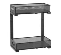 Under Sink Organizer, 2-Tier Storage Rack, Adjustable Height Shelf, Space-Saving Design, Sturdy Household Solution, Ideal for Kitchen, Pantry, Closet, Bathroom, Laundry Room, 19.69x15.67x8.07 Inches