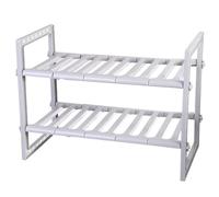 Under Sink Organizer | Retractable Double Layer Shelf for Kitchen/Bathroom Cabinet Storage | Stainless Steel Heavy Duty Rack