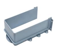 Under Sink Pipe Covers for Bathroom Cabinet, U Shaped Plastic Cut-Out Under Basin Pipes Cover for Kitchen, PVC Recessed Baffle Cover for Drain Bath, Drawer Pull Out, Bottom Drainage Grommet (Blue, B)