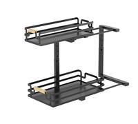 Under Sink Pull Out Organizers with Sliding Shelves for Kitchen Bathroom Storage Sliding Under Sink Organizers