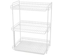 Under Sink Storage Organizer, 3 Tier Removable Sliding Basket Rack, Carbon Steel Material for Bathroom and Kitchen Countertop Organization