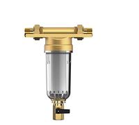 Under Sink Water Filter System 2700L/H Reusable Whole House Pre Sediment Water Filter, 40 Micron, Water Pre-Filter System,FNPT + MNPT, Brass