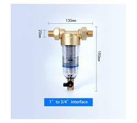 Under Sink Water Filter System 40μm High-Efficiency Filtration Pre-Filter Tap Water Household Whole House Central 3T Large Flow Pipe Backwashing Brass Filter(4)