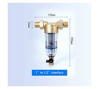 Under Sink Water Filter System 40μm High-Efficiency Filtration Pre-Filter Tap Water Household Whole House Central 3T Large Flow Pipe Backwashing Brass Filter(5)